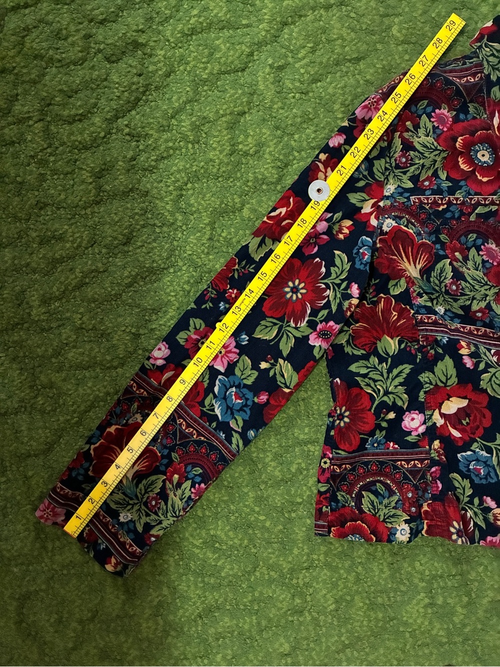 Vintage Erin London Floral & Tapestry Fine Wale Corduroy Jacket - Picture 10 of 10